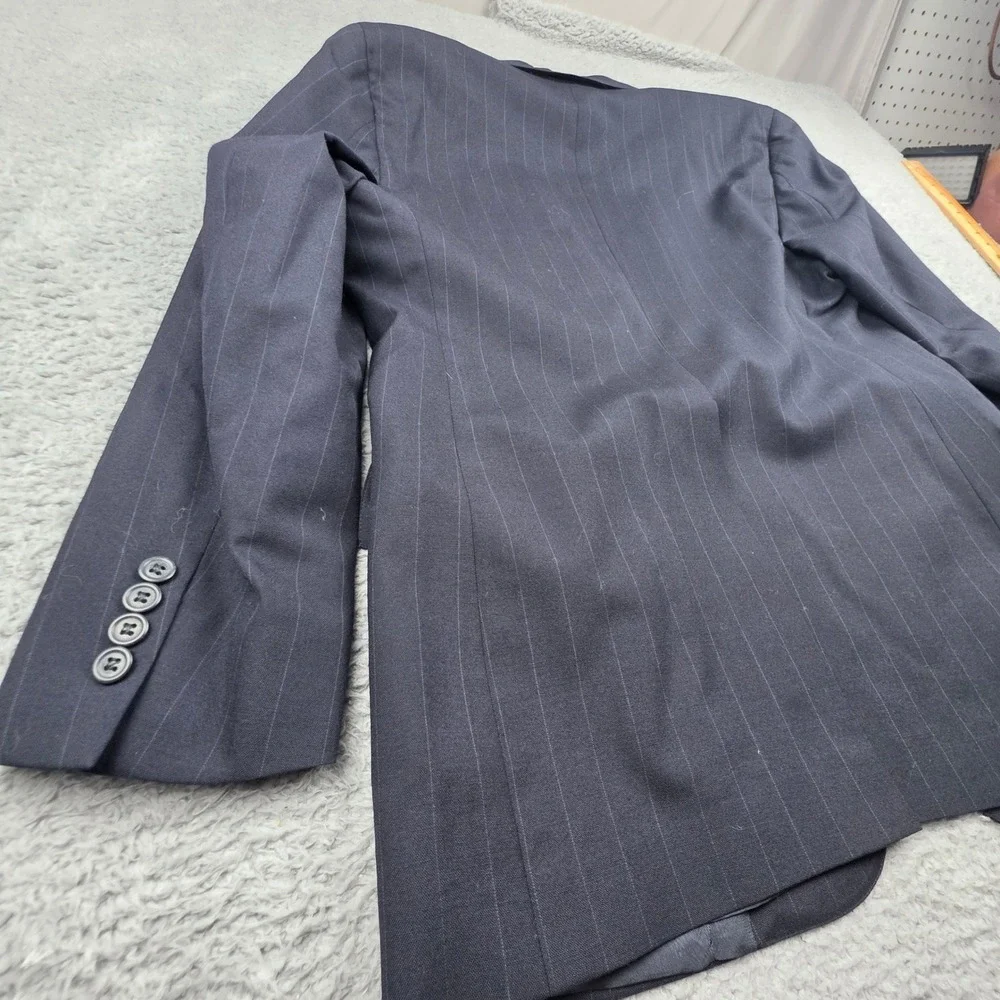 Jos. A. Bank Executive Collection Blazer Mens Navy Blue‎ Pinstripe No SZ tag 40S
